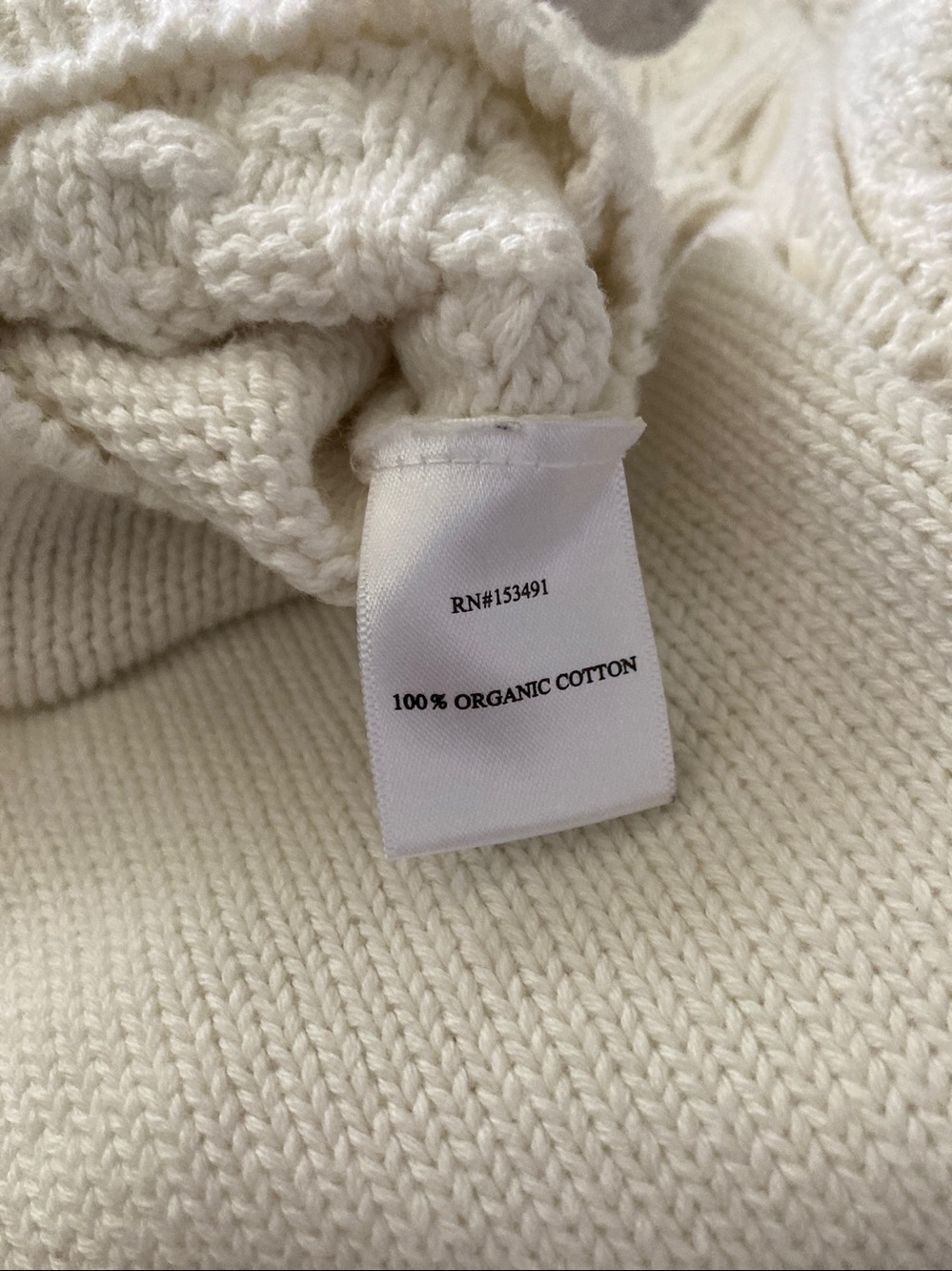 Hope & Henry white cable-knit romper, 3-6M. - Picture 4 of 5